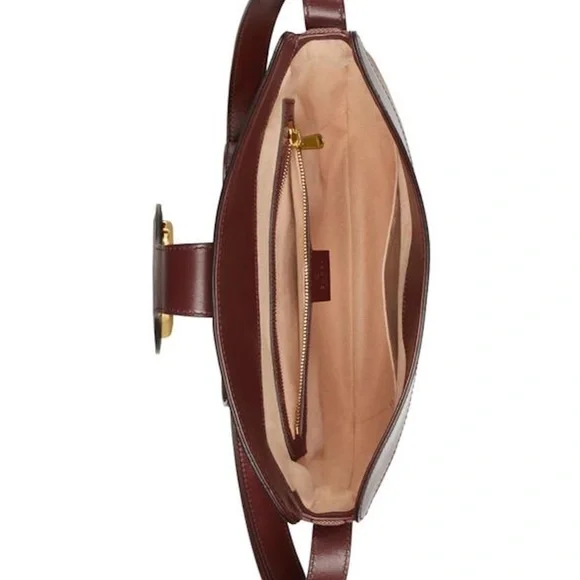 New Authentic Gucci Medium GG Canvas & Leather Shoulder Bag - Picture 4 of 11